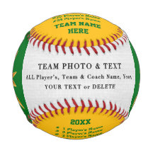 Green Gold Personalisiert Baseball Ball Dankeslehr