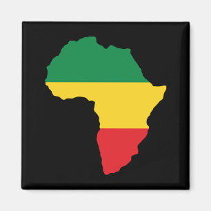 Green, Gold & Red Africa Flag Magnet