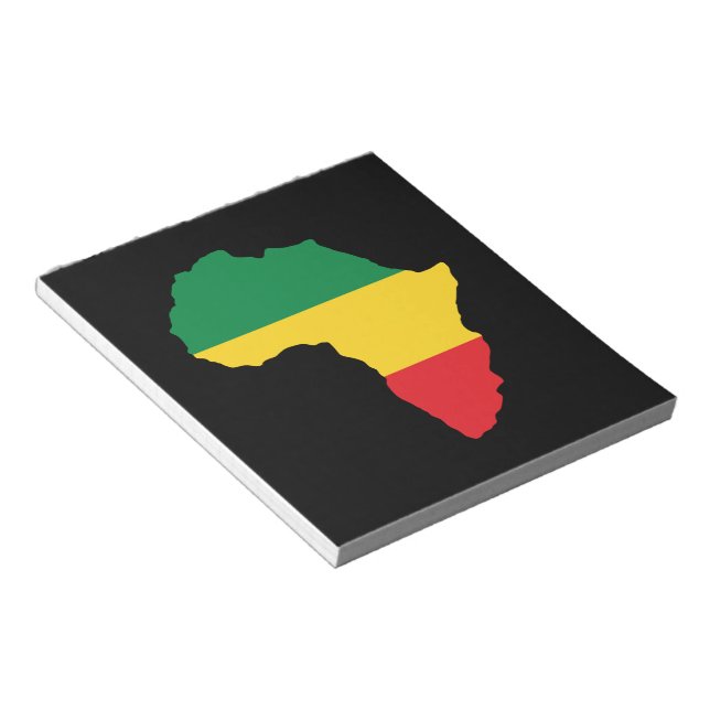 Green, Gold & Red Africa Flag Notizblock (angewinkelt)