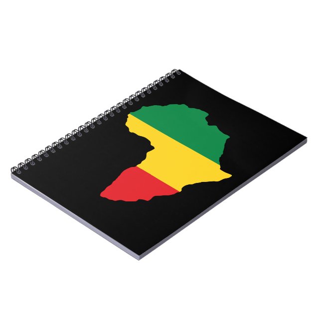 Green, Gold & Red Africa Flag Notizblock (Linke Seite)
