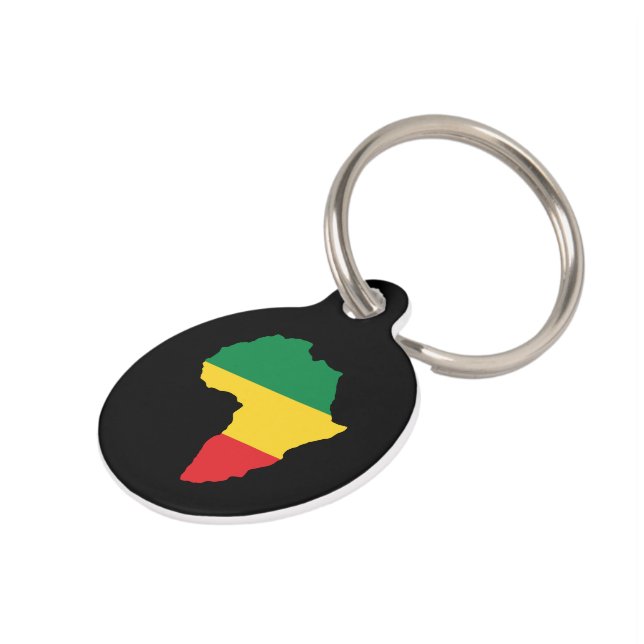 Green, Gold & Red Africa Flag Tiermarke (Seite)