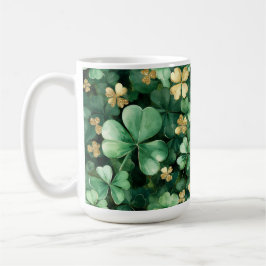Green Gold Shamrocks St. Patrick's Day Kaffeetasse