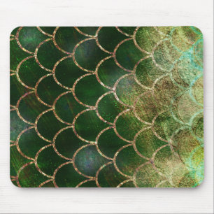 Green & Gold Shimmer Meerjungfische Scala Mousepad