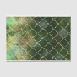 Green & Gold Shimmer Meerjungfische Scala Seidenpapier