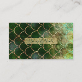Green & Gold Shimmer Meerjungfische Scala Visitenkarte