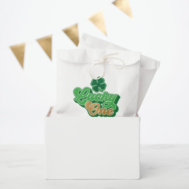 Green Gold St. Patrick's Lucky One First Birthday Geschenktütchen (Party)