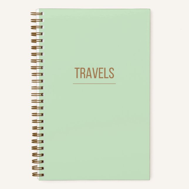 Green & Gold Travel Journal Notizbuch (Vorderseite)
