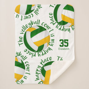 Green Gold Volleyball Happy Place Typografie Sherpadecke
