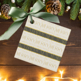 Green Gold Weihnachtsmuster#35 ID1009 Geschenkanhänger