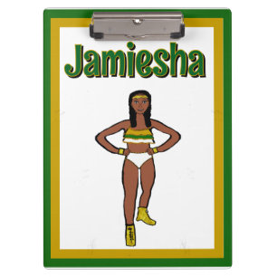 Green Gold White Dancer #1 Klemmbrett