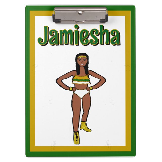 Green Gold White Dancer #1 Klemmbrett (Vorderseite)