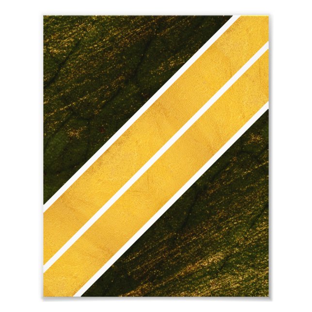 Green Gold White Lines Fotodruck (Vorne)