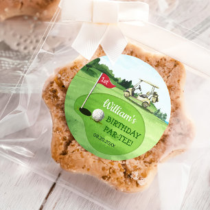 Green Golf 1. Geburtstag Par-T Runder Aufkleber