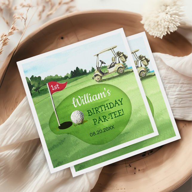 Green Golf 1. Geburtstag Par-T Serviette (Von Creator hochgeladen)