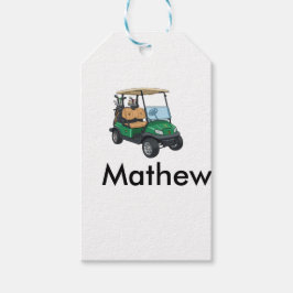 Green golf car name man sports boy gifts letter  geschenkanhänger
