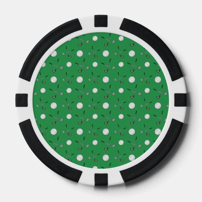 Green Golf Muster Pokerchips (Vorderseite)