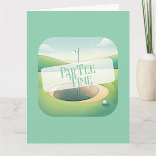 Green Golf Thema Birthday Karte