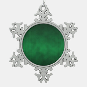 Green Gothic Ombre Hintergrundkunst Schneeflocken Zinn-Ornament