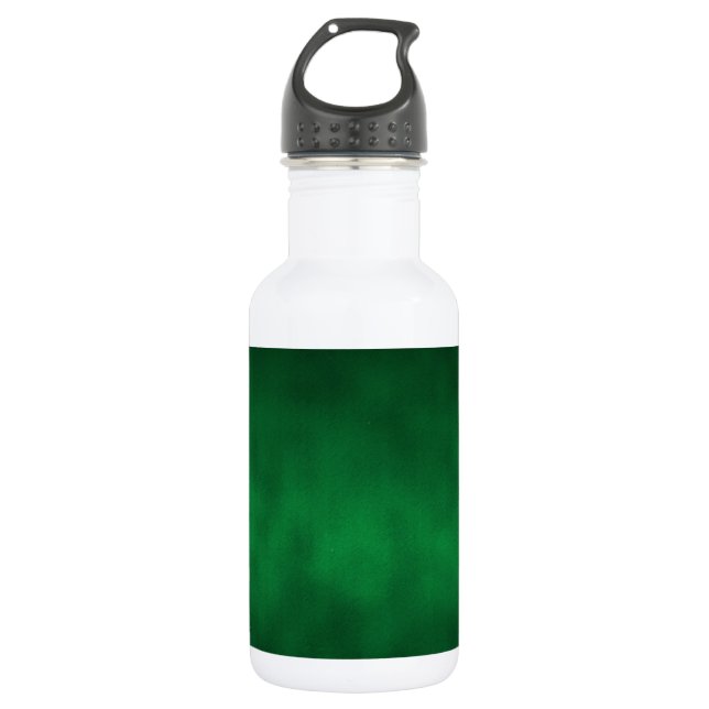 Green Gothic Ombre Hintergrundkunst Trinkflasche (Vorderseite)
