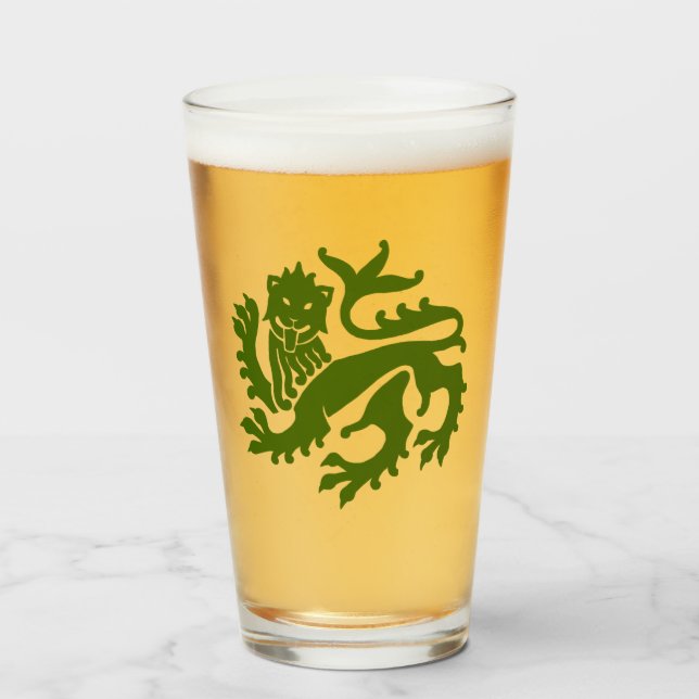 Green Gothic Revival Löwenglas Glas (Vorne (Gefüllt))