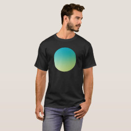 Green Gradient Circle Vignette Abstract Design T-Shirt
