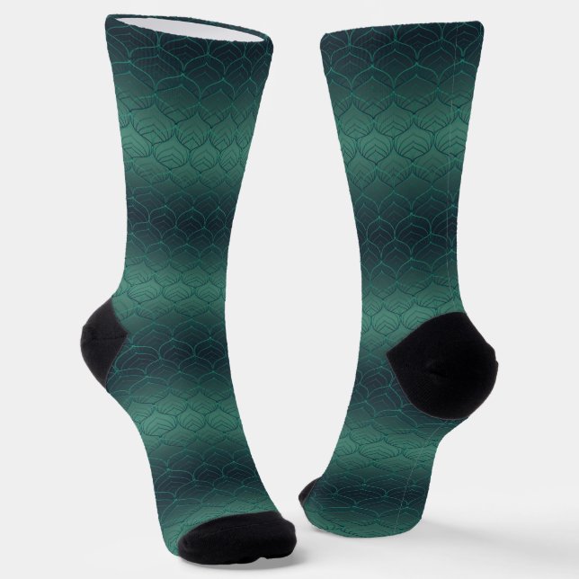 Green gradient in art deco style. socken (Gewinkelt)