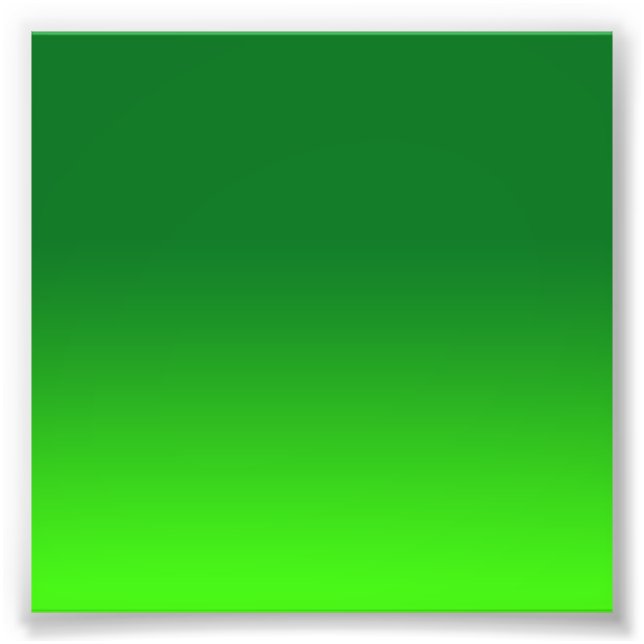 Green Gradient Ombre Vivid Modern Simple Fotodruck (Vorne)