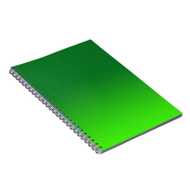 Green Gradient Ombre Vivid Modern Simple Notizblock (Rechte Seite)
