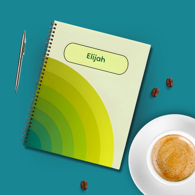 Green Gradient Spiral Notebook für Arbeit Notizbuch (Von Creator hochgeladen)