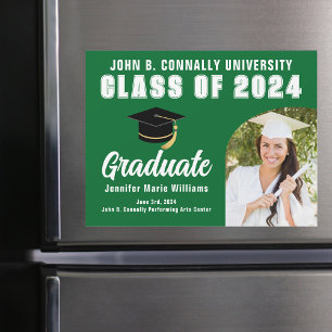 Green Graduate Foto Abschluss Magnetkarte
