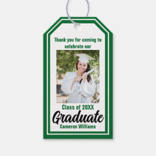 Green Graduate Foto Personalisiert Abschluss Geschenkanhänger