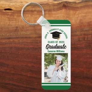 Green Graduate Photo Personalized 2023 Graduation Schlüsselanhänger