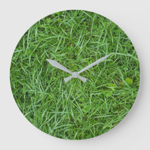 green grass maco große wanduhr