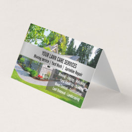 Green Grass Mowing Yarn Care Gardenin Visitenkarten