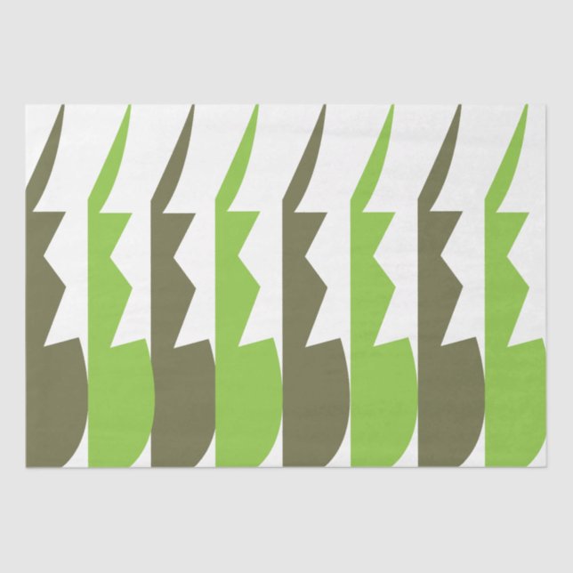 Green Gray Abstrakt Modern Seidenpapier (Vorderseite)