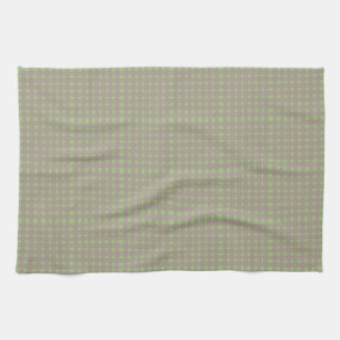 Green Gray Gingham Kariert Pattern Geschirrtuch