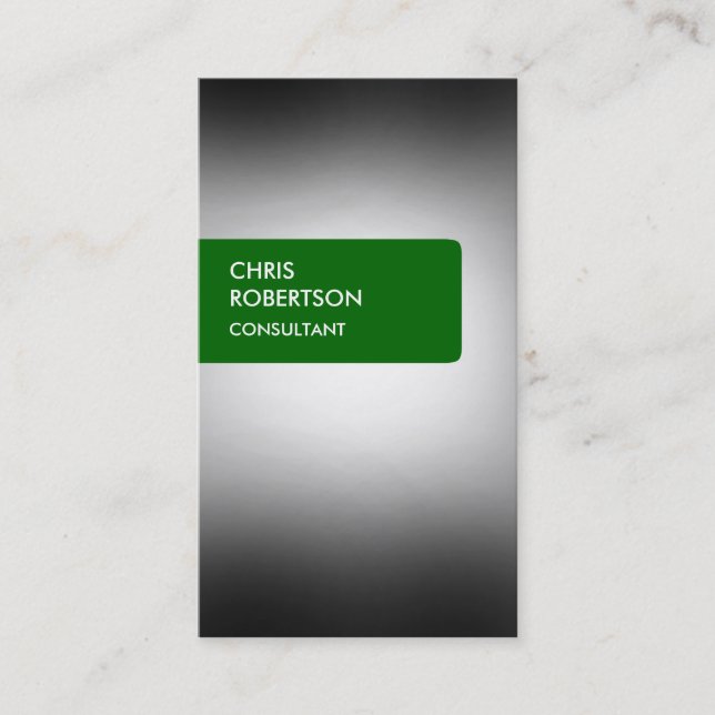 Green Gray Light Attractive Business Card Visitenkarte (Vorderseite)