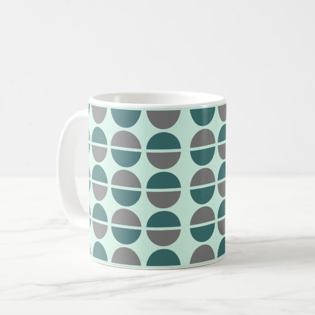 Green Gray Mint Tasse für Kaffee & Tee (Vorderseite Links)