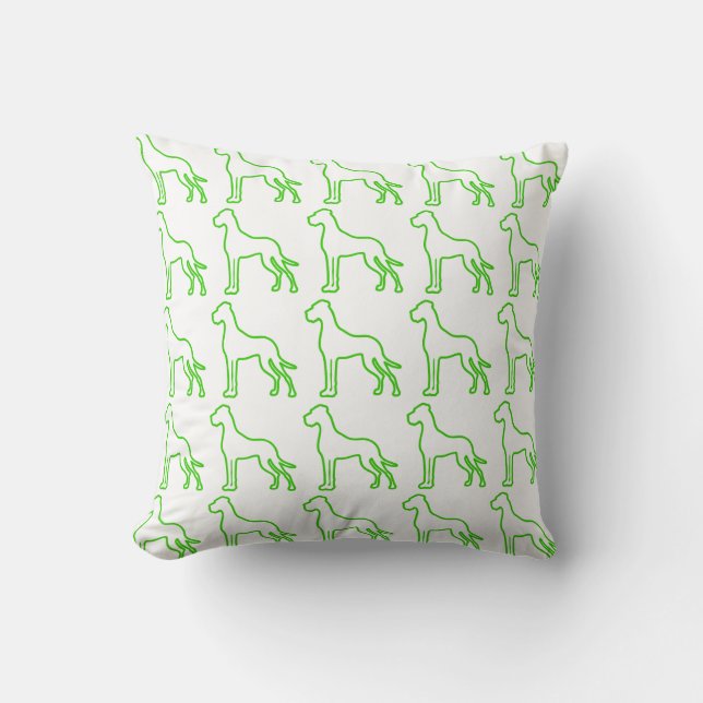 Green Great Dane Kissen (Vorderseite)
