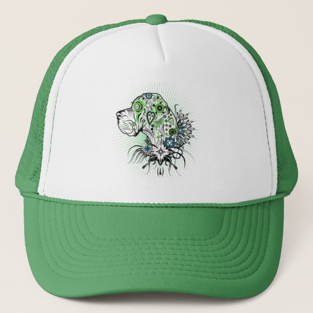 Green Great Dane Truckerkappe (Vorderseite)