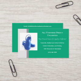 Green Grey Blue Medical Clogs Uniform Visitenkarte