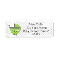 Green & Grey Polka Dots-Baby Dusche