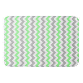 Green & Grey Zickzack Bath Mat Badematte