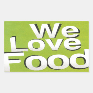 Green Grub Club: Wir lieben Food Design Rechteckiger Aufkleber