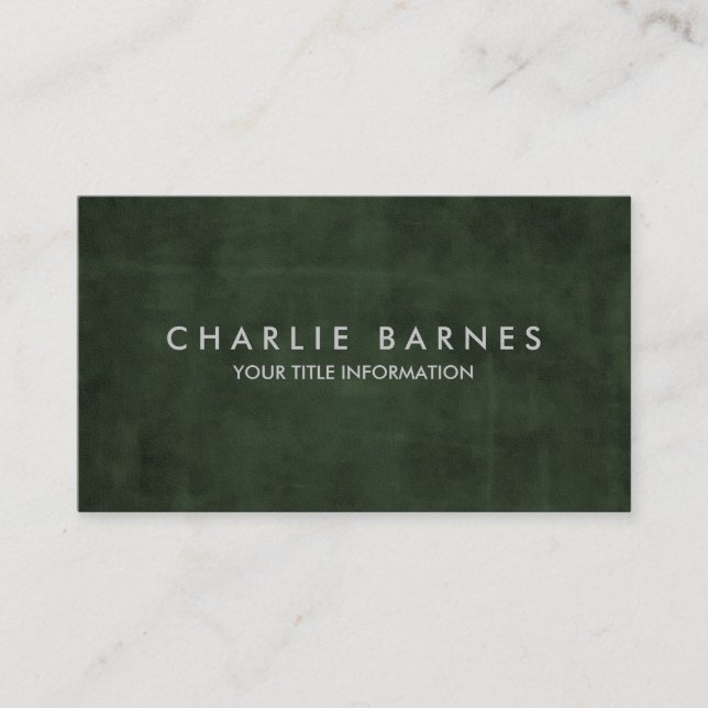 Green Grunge Business Card Visitenkarte (Vorderseite)