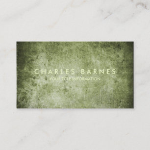 Green Grunge Business Card Visitenkarte