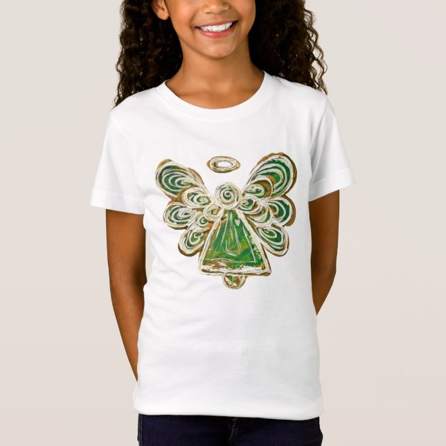 Green Guardian Angel Art Custom Holiday Shirt (Vorderseite)