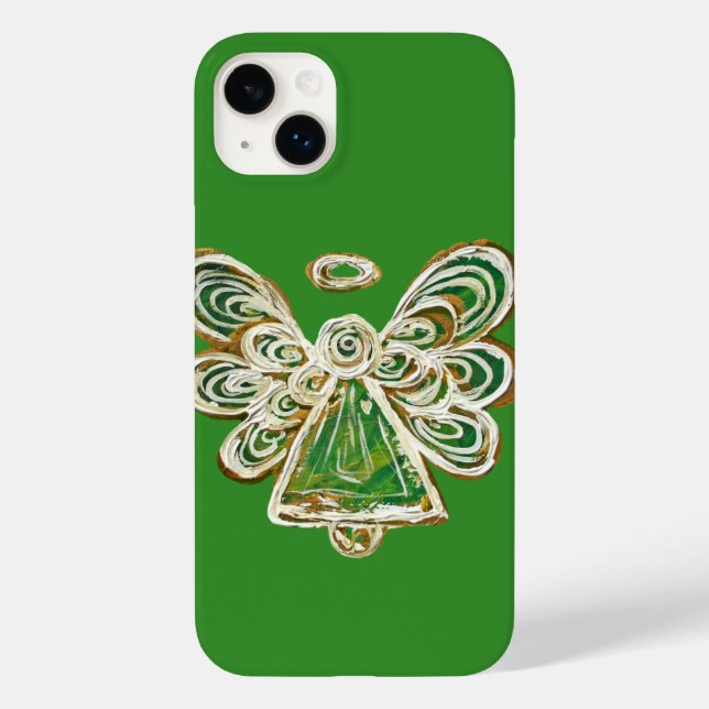 Green Guardian Angel Art Custom iPhone Case (Rückseite)
