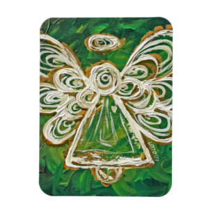 Green Guardian Angel Custom Magnet Art Malerei