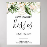 Green Guess Wie viele Kisses Brautparty Game Po